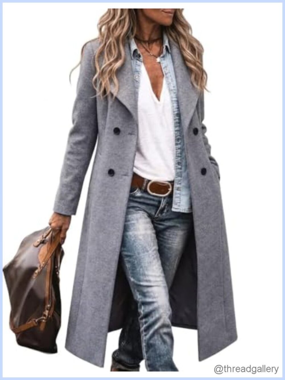 Womens Long Wool Blend Shawl Collar Double Breasted Peacoat Trench Coat